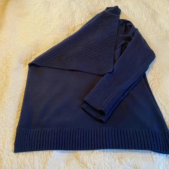 INC International Concepts Sweaters - Inc blue open front long sleeve cardigan with collar size medium.